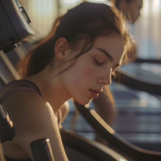 woman on treadmill